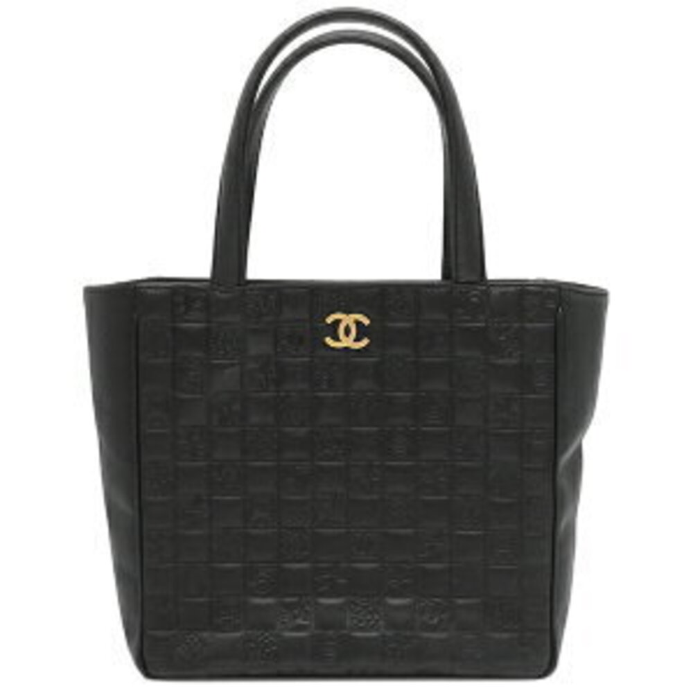 Chanel Icon tote bag black leather Coco logo